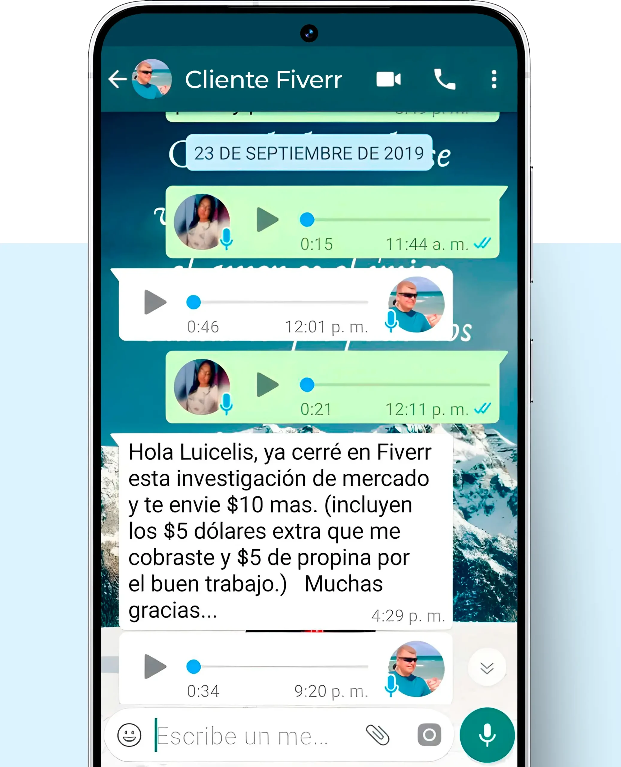 Primer Cliente en Fiverr